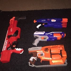 4 nerf guns